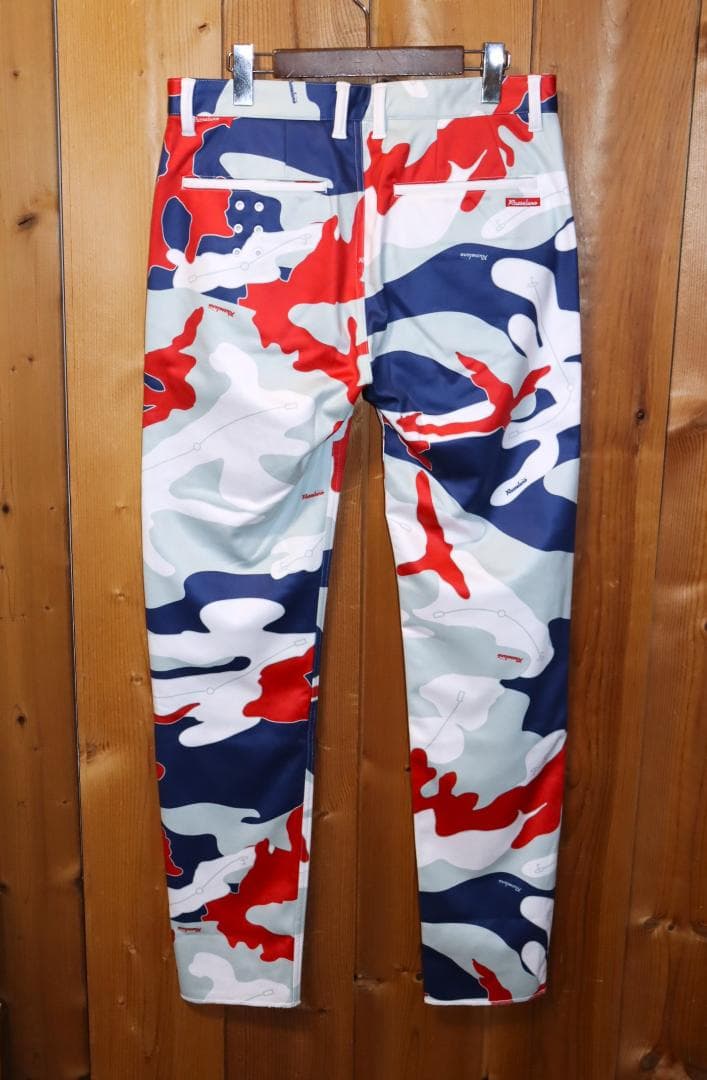 新品 ラッセルノ 裏起毛 トリコロールカモ ストレッチゴルフパンツ (5/L)Ⓗ