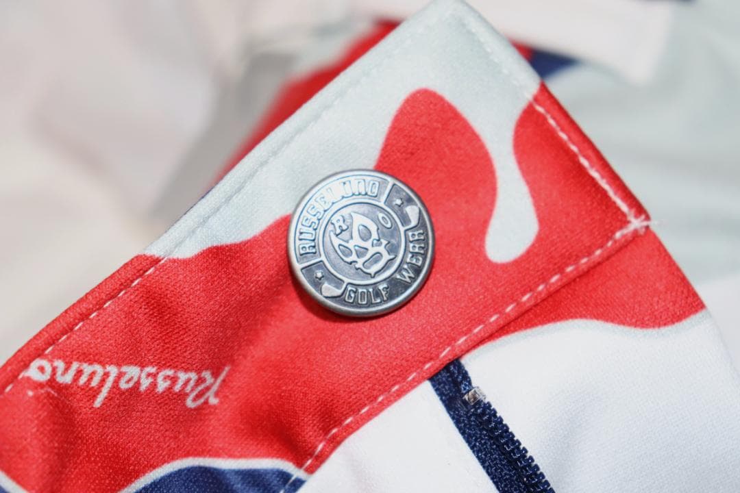 新品 ラッセルノ 裏起毛 トリコロールカモ ストレッチゴルフパンツ (5/L)Ⓗ