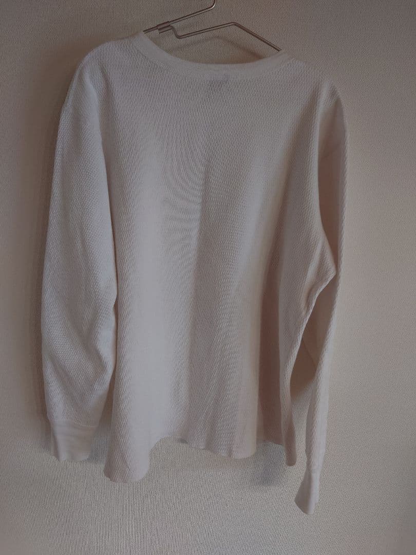 Schott メッシュ長袖 カットソー　Tシャツ ホワイト　サーマル　ワッフル