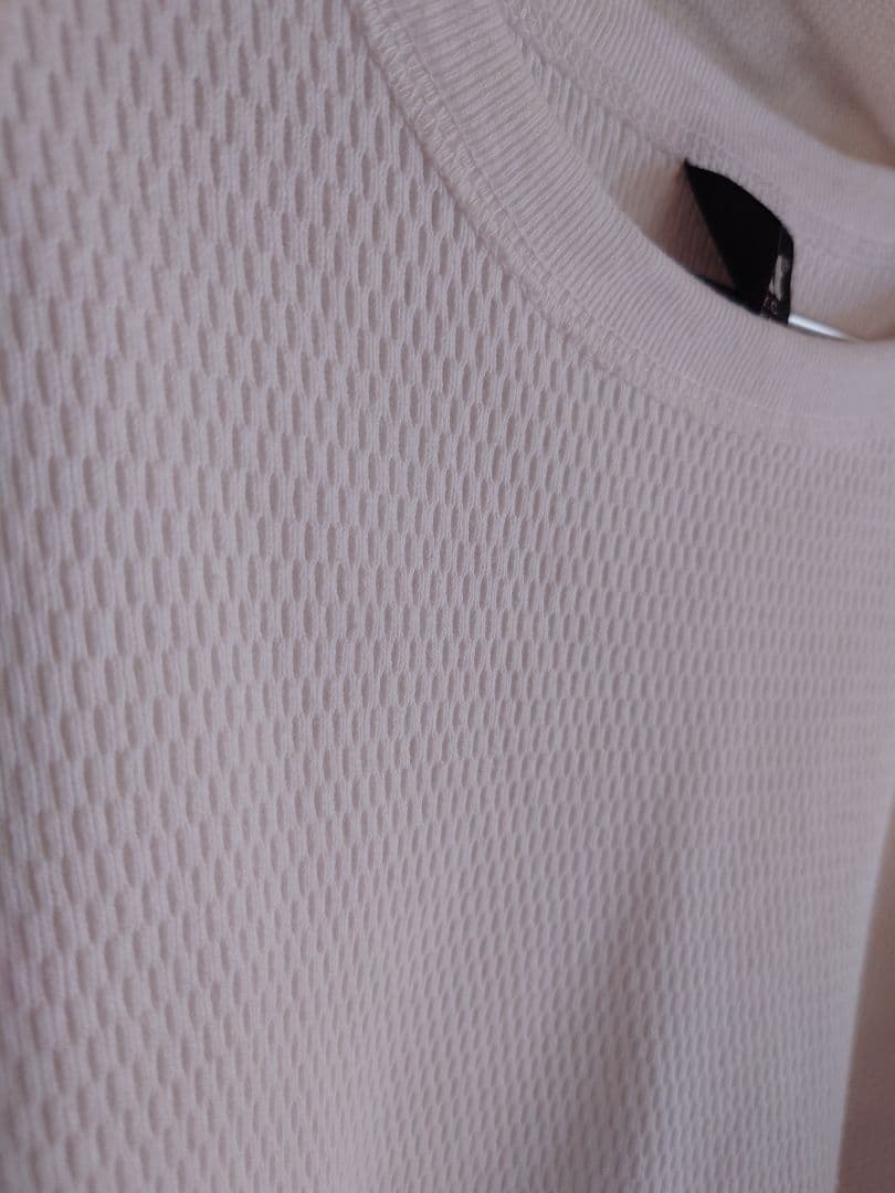 Schott メッシュ長袖 カットソー　Tシャツ ホワイト　サーマル　ワッフル