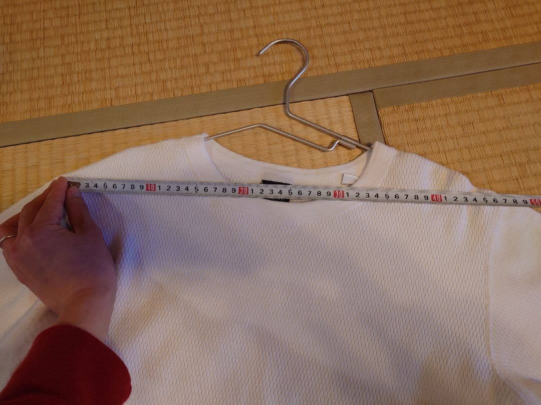 Schott メッシュ長袖 カットソー　Tシャツ ホワイト　サーマル　ワッフル