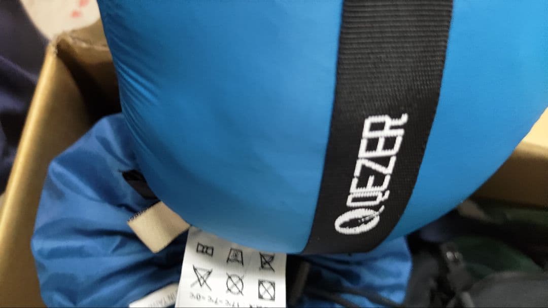 ［中古］QEZER ダウンシュラフ 600FP春夏秋 ブルー
