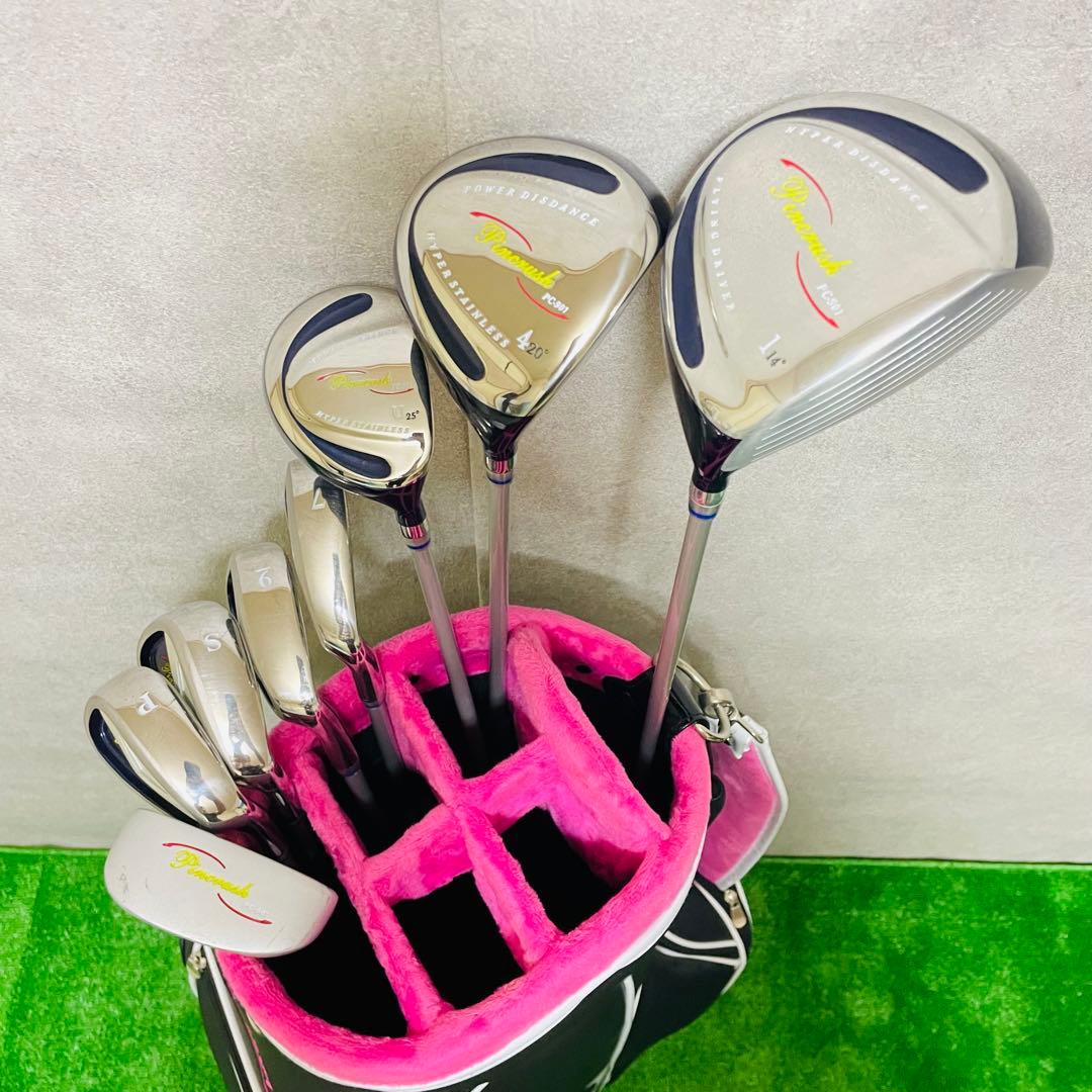 新品　キャディバッグ　レディース　ゴルフセット　ハーフセット　女性　8本　初心者