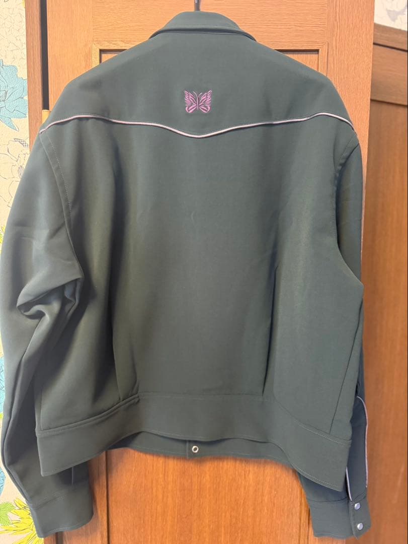 ち*ず様 m*7様 ウエスタンジャケット ダークグリーン 蝶刺繍