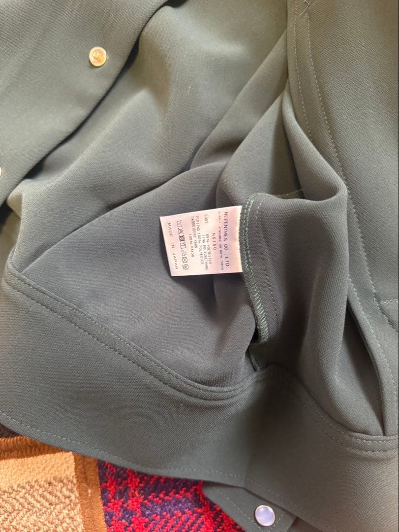 ち*ず様 m*7様 ウエスタンジャケット ダークグリーン 蝶刺繍