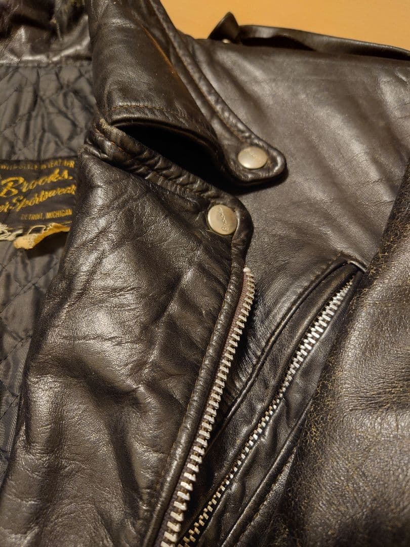 60's BROOKS ライダースジャケット 極上！