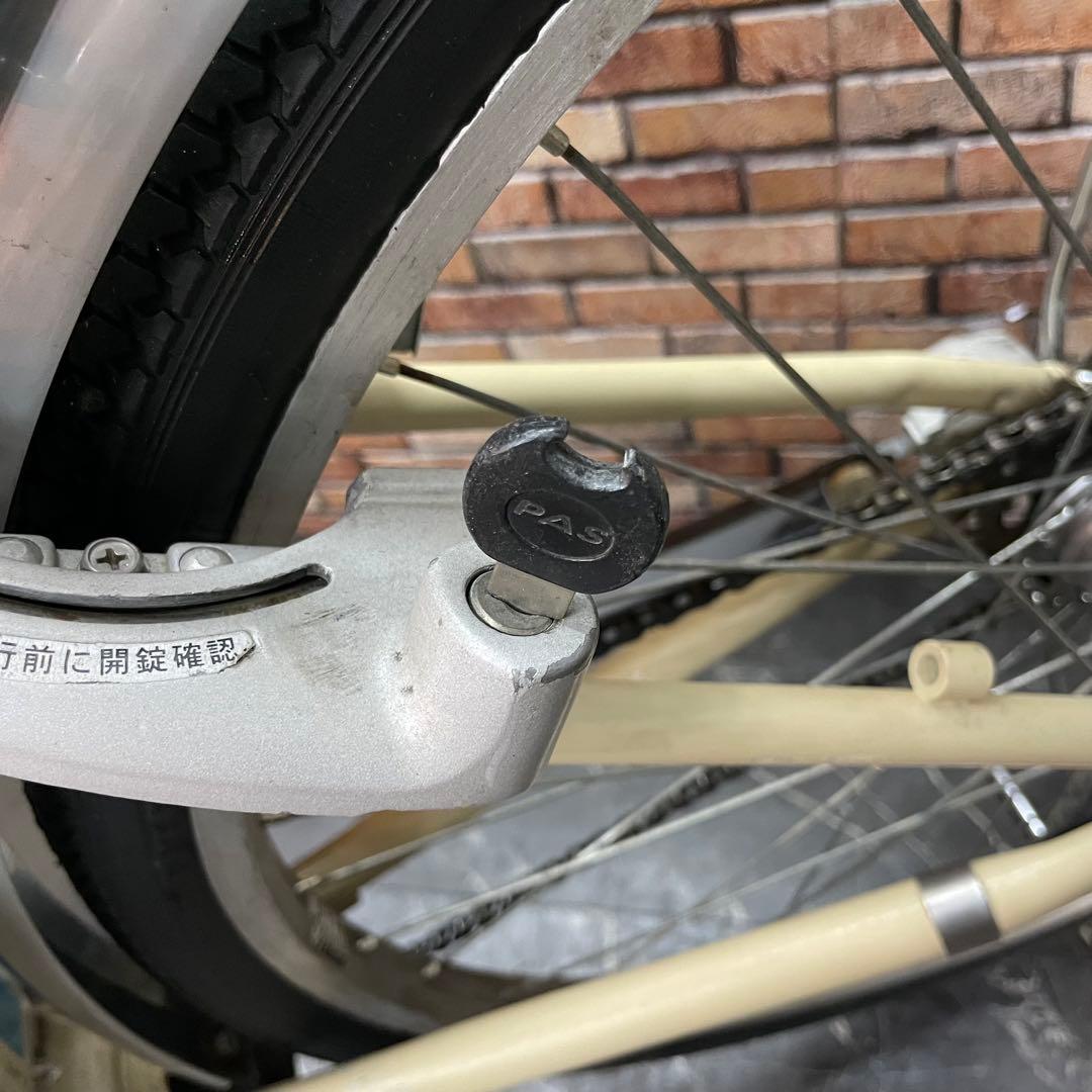 【51】電動自転車 YAMAHA PAS クリーム 26インチ