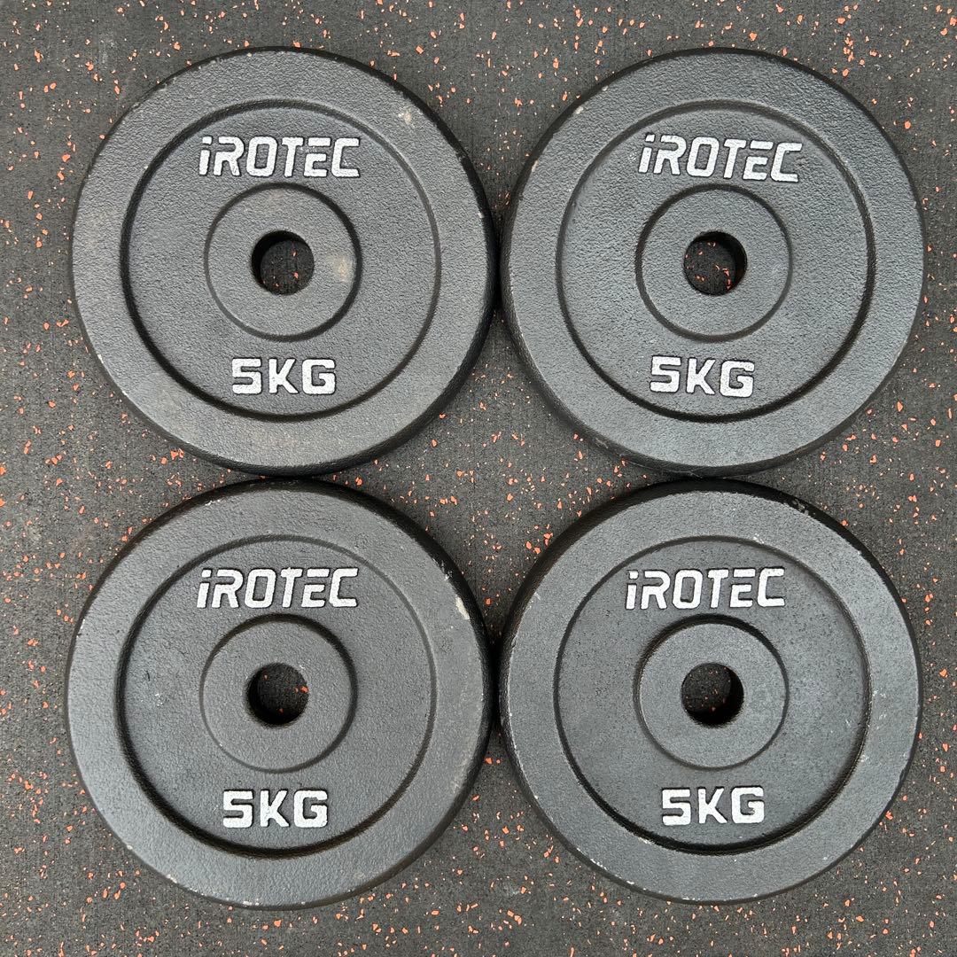 iROTEC アイロテック 28mmアイアンプレート 5kg×4枚 ivanko