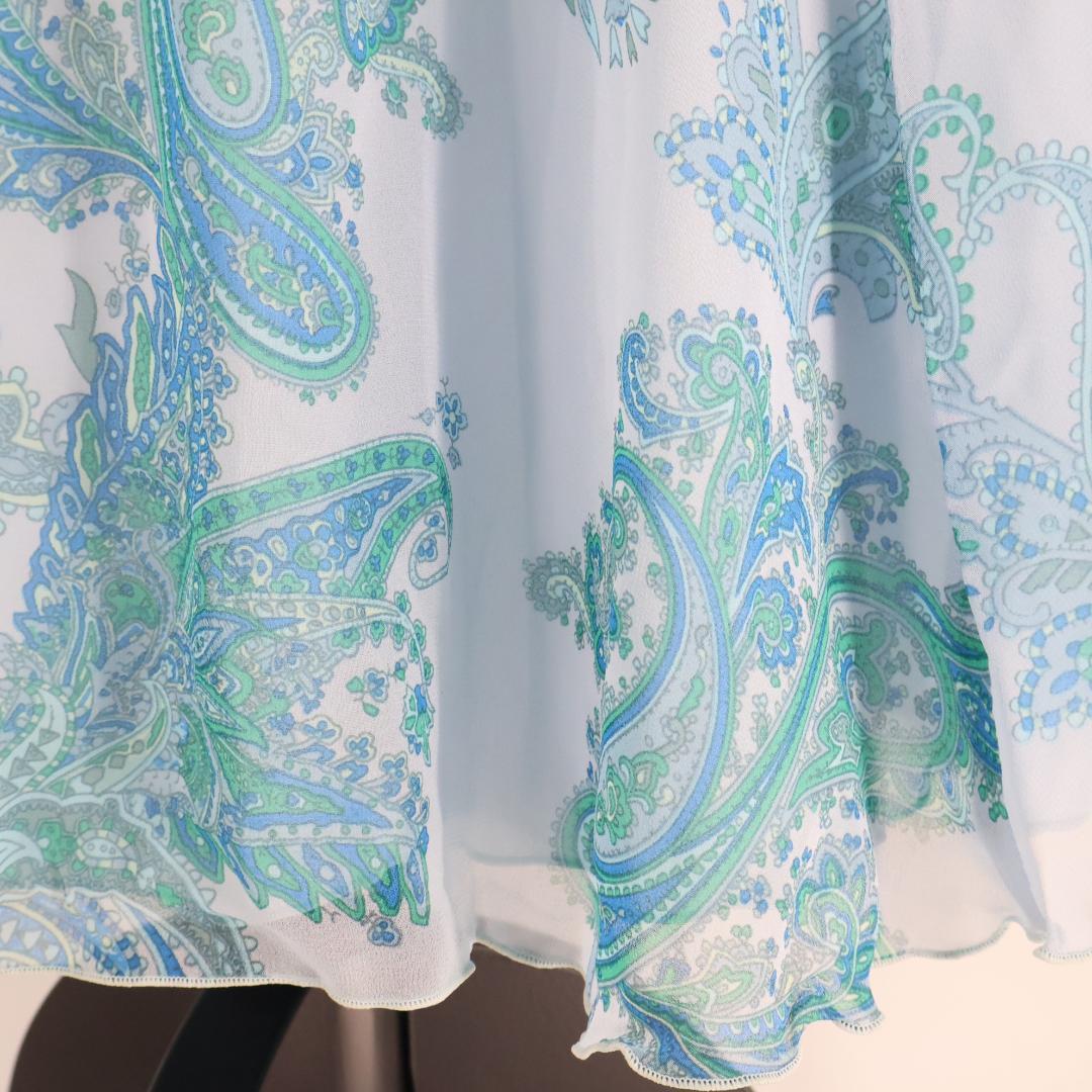 【日本製 社交ダンス衣装】ブルー Chacott スカート 青 水色 緑 軽い