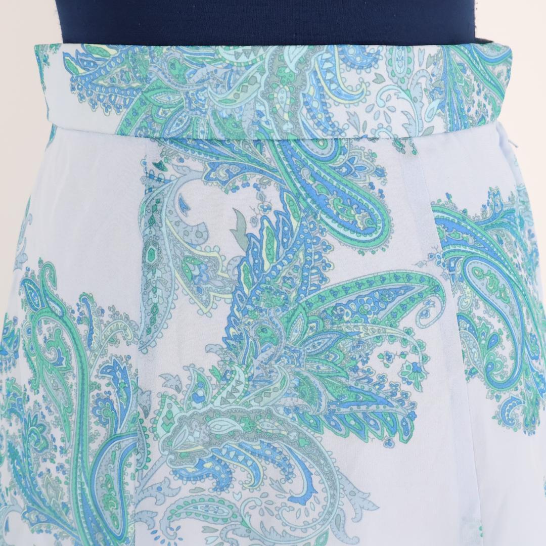 【日本製 社交ダンス衣装】ブルー Chacott スカート 青 水色 緑 軽い