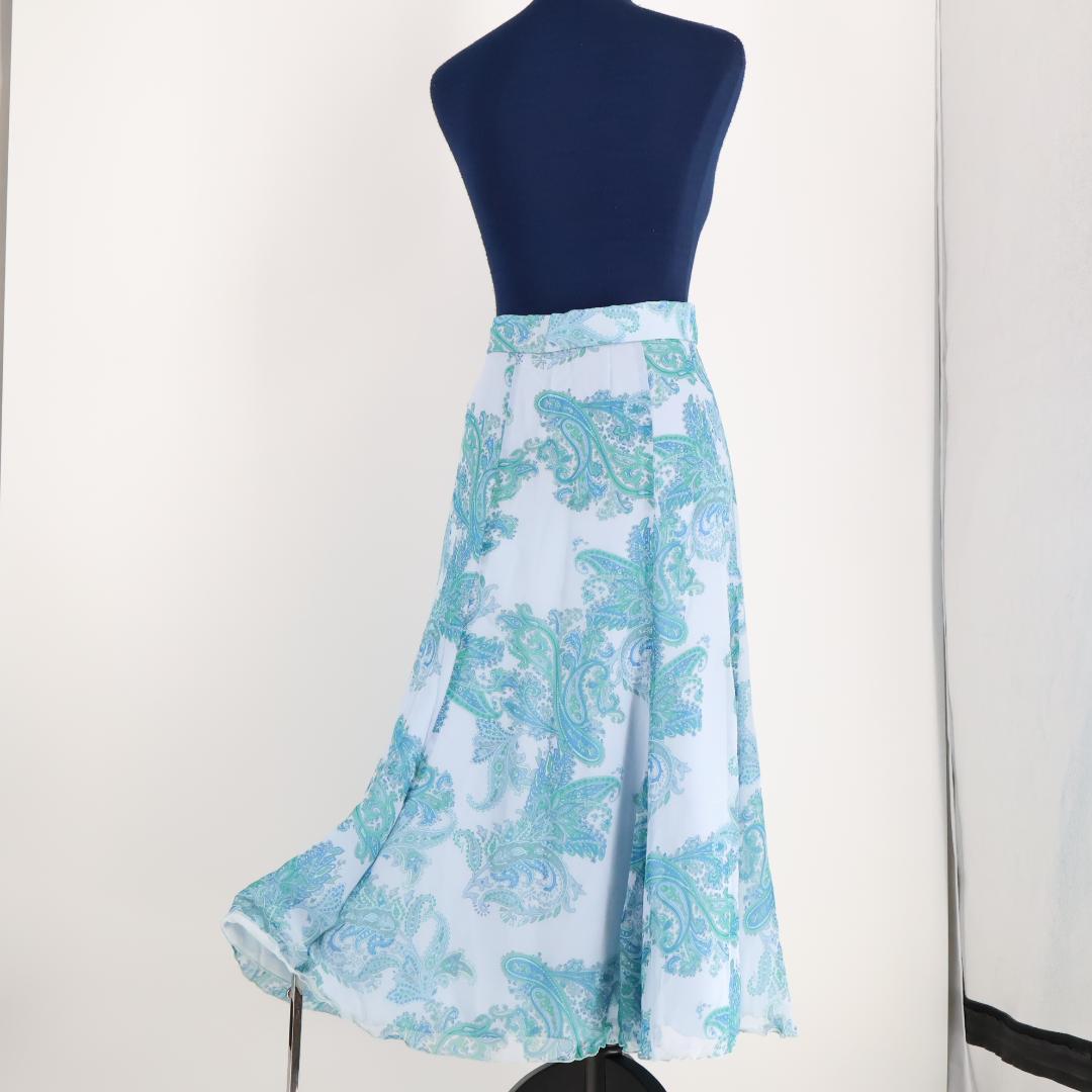 【日本製 社交ダンス衣装】ブルー Chacott スカート 青 水色 緑 軽い