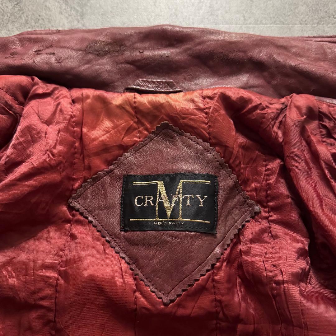 【希少カラー】フライトジャケット　ボンバー　短丈 シープスキン　vintage