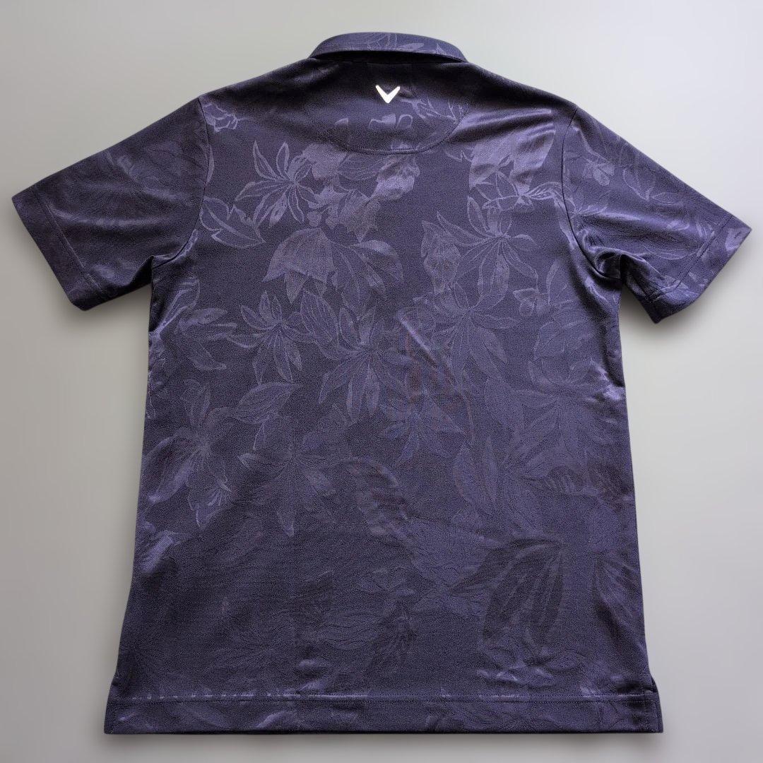 【極美品】キャロウェイゴルフ　ボタニカル総柄　速乾ポロシャツ半袖　M