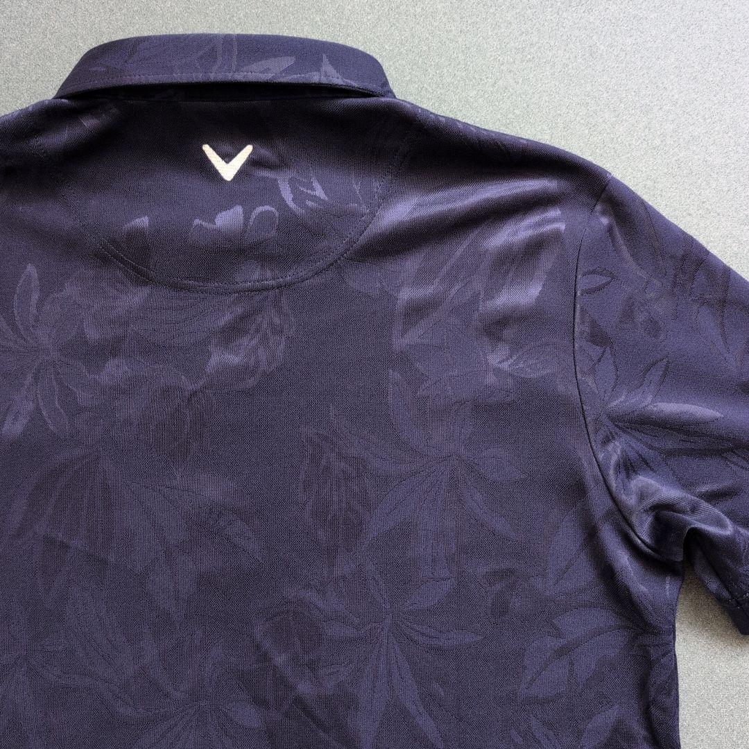 【極美品】キャロウェイゴルフ　ボタニカル総柄　速乾ポロシャツ半袖　M