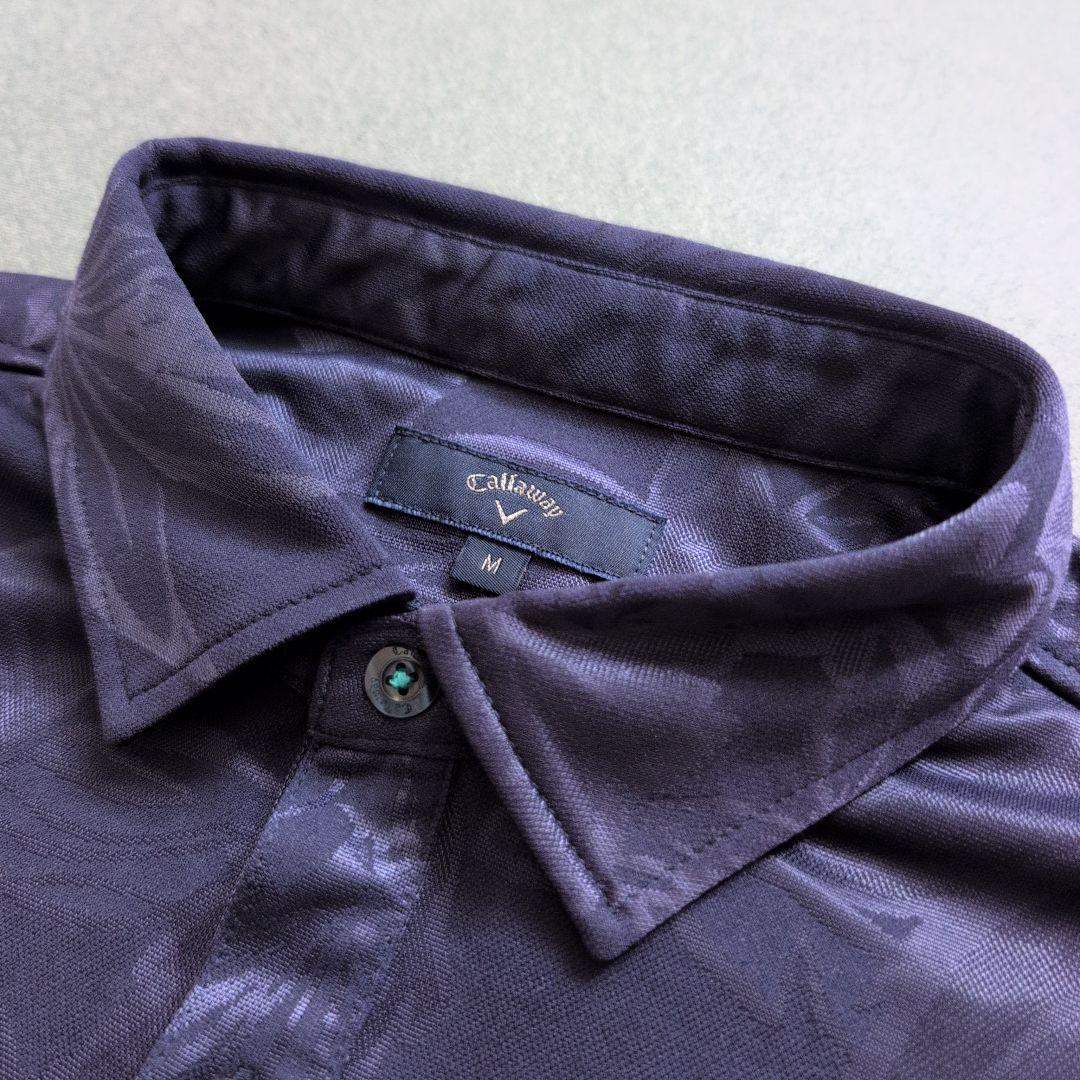 【極美品】キャロウェイゴルフ　ボタニカル総柄　速乾ポロシャツ半袖　M