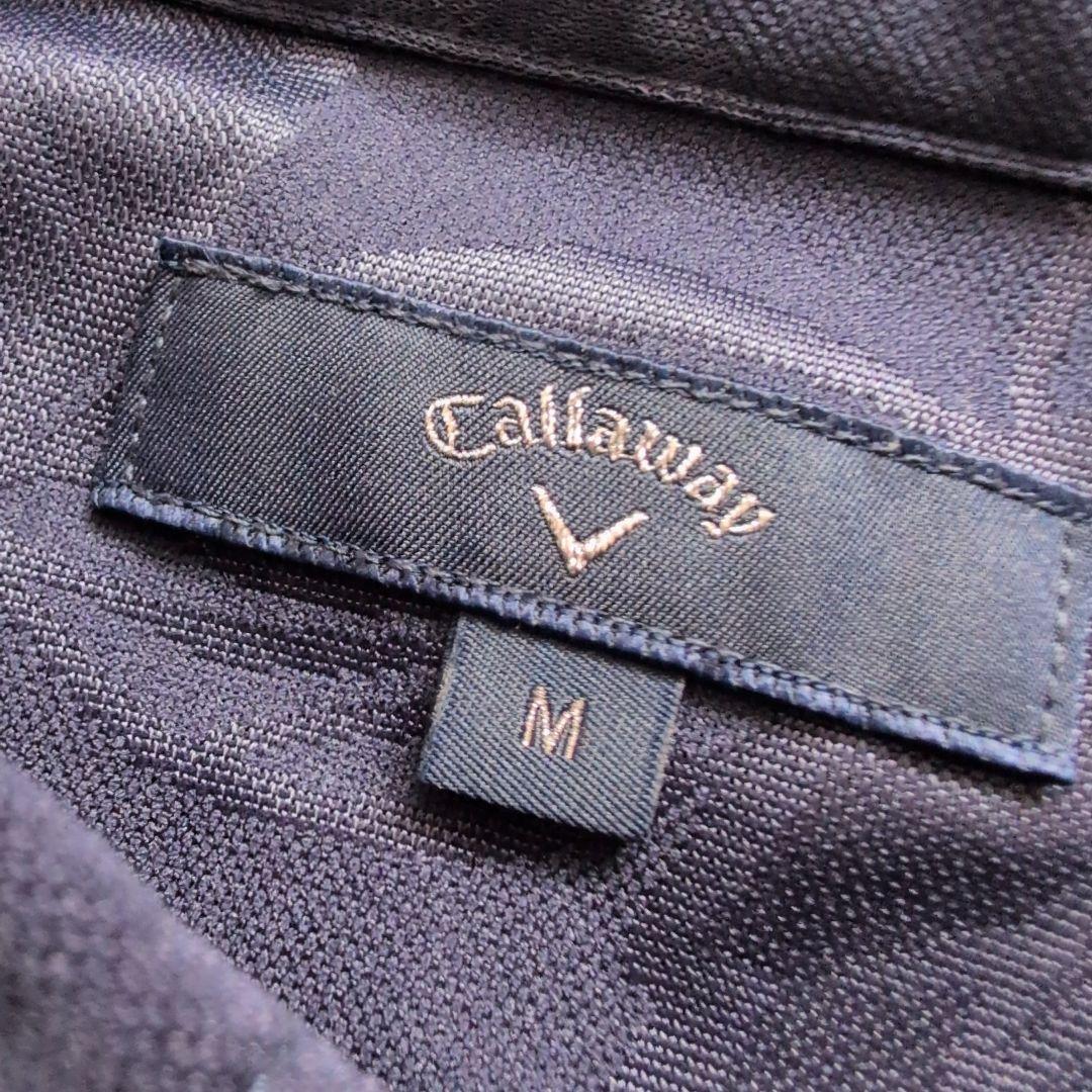 【極美品】キャロウェイゴルフ　ボタニカル総柄　速乾ポロシャツ半袖　M