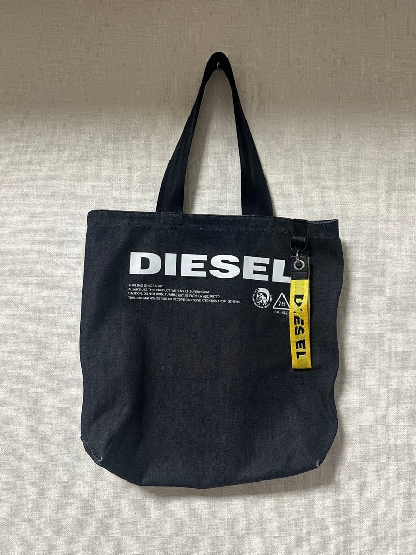 【美品】DIESEL ブラックデニム　トートバッグ　正規品
