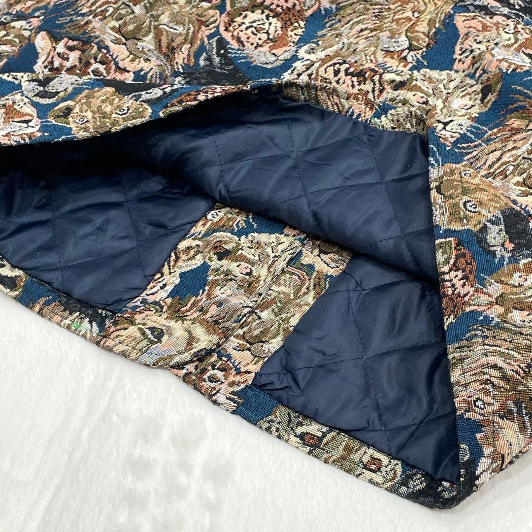 &ellecy ライオン柄ボタン付きジャケット ゴブラン織　ロイスクレヨン