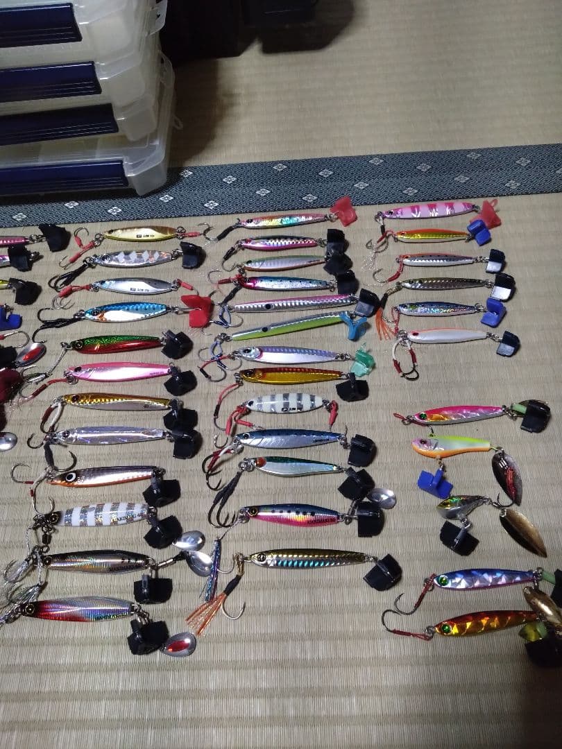 メタルジグ+小ケース+フィッシングボックス 黒 コンパクトセット