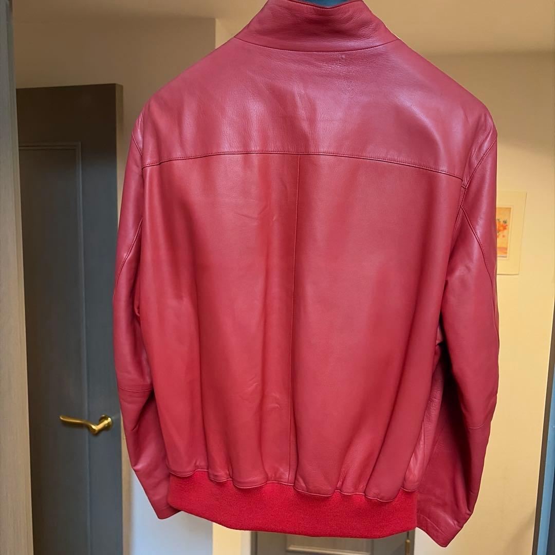 限定値下レア超美品Papas最高級ラムレザーカシミアシングルライダーブルゾン48