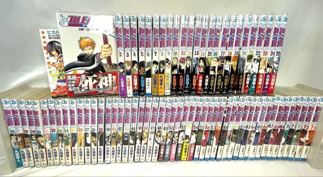 【極希少・全巻初版・帯付・完備品】BLEACH 全74巻 ＋ 関連本25冊