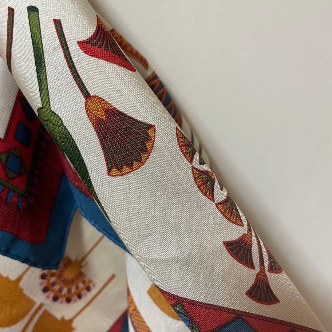 希少✨ manipuri マニプリ シルク スカーフ 総柄