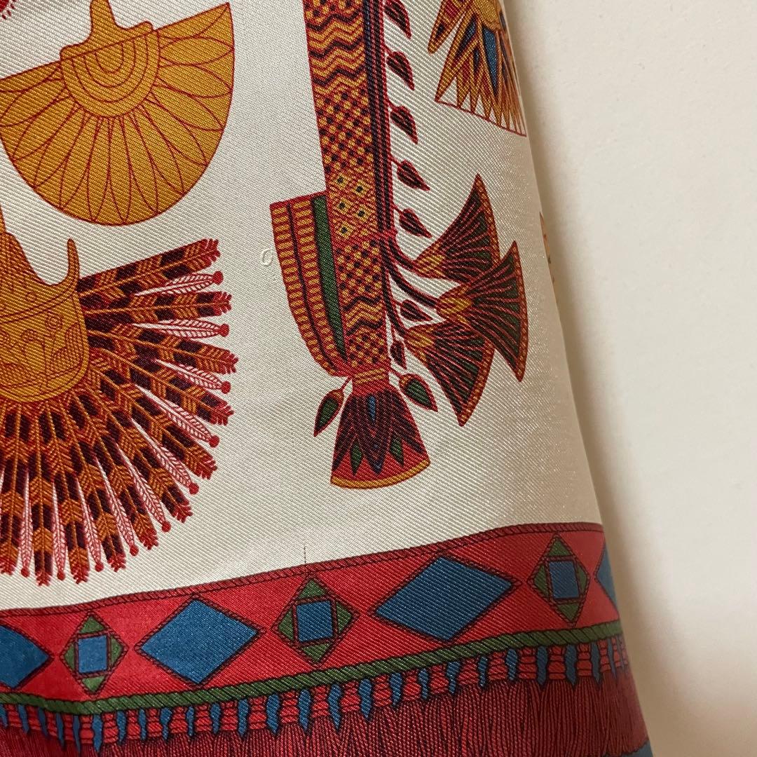 希少✨ manipuri マニプリ シルク スカーフ 総柄