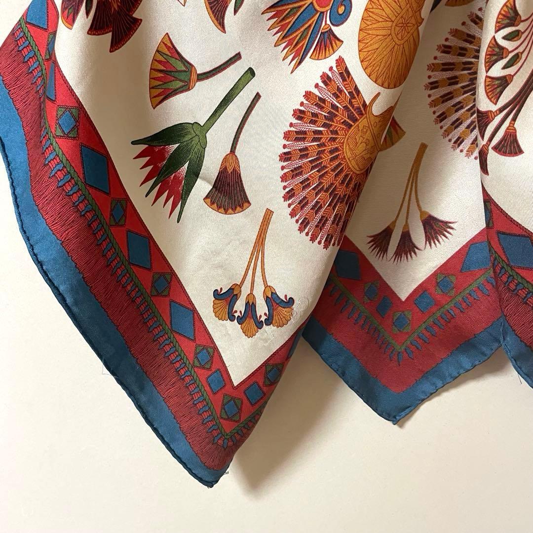 希少✨ manipuri マニプリ シルク スカーフ 総柄