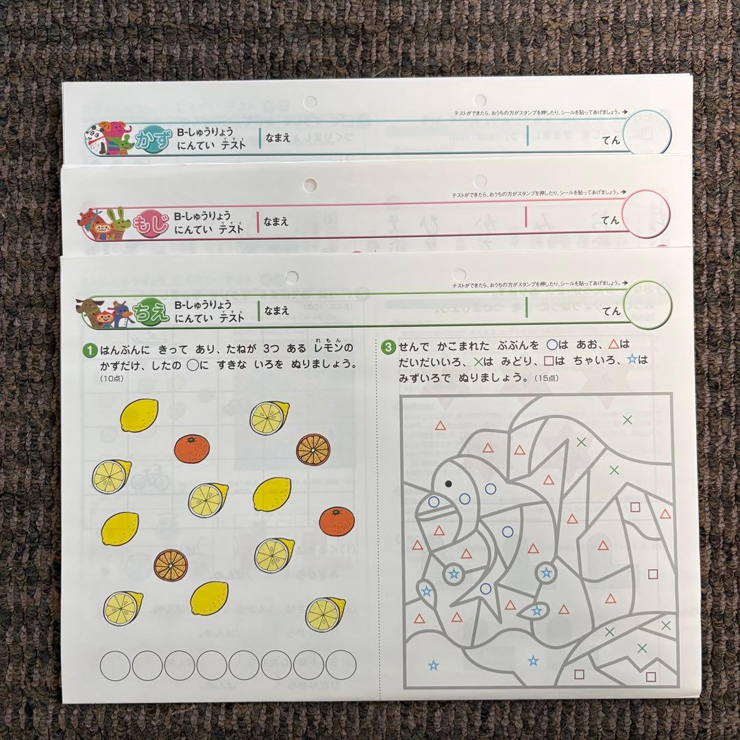 【未記入】七田式プリントB ちえ もじ かず vol.1〜10 セット