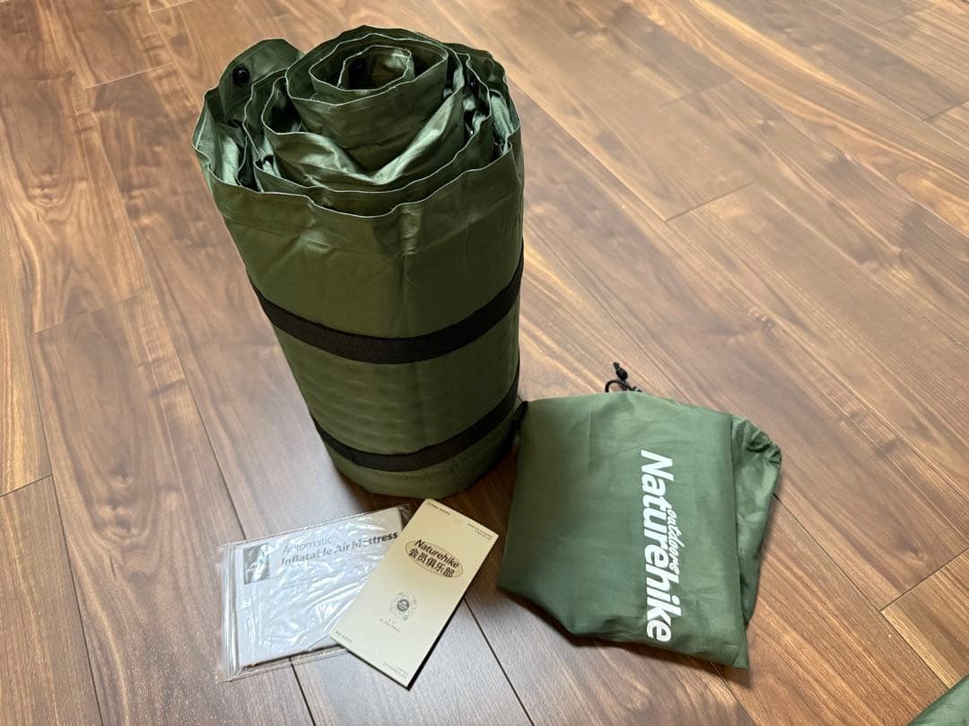 【2個】Naturehike エアーマット 自動膨張 厚手5cm（グリーン）