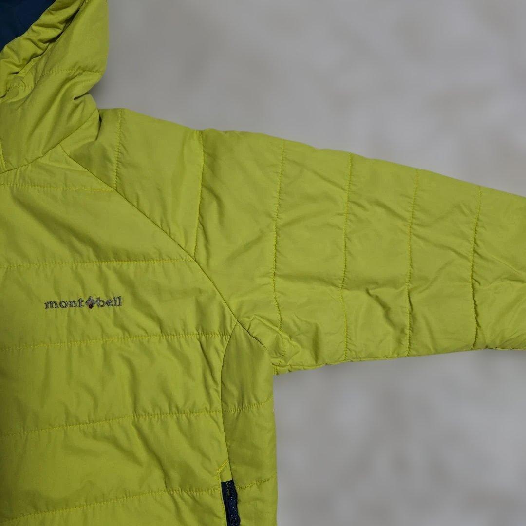 モンベル サーマランド パーカー リバーシブル 中綿 ジャケット L 青×黄