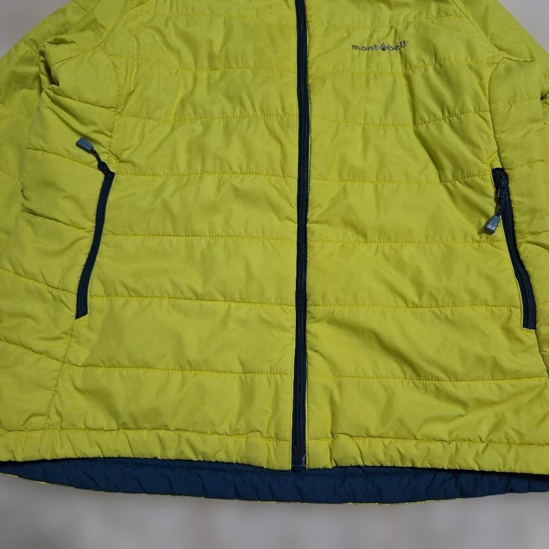 モンベル サーマランド パーカー リバーシブル 中綿 ジャケット L 青×黄