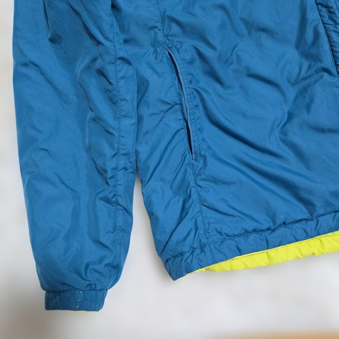 モンベル サーマランド パーカー リバーシブル 中綿 ジャケット L 青×黄