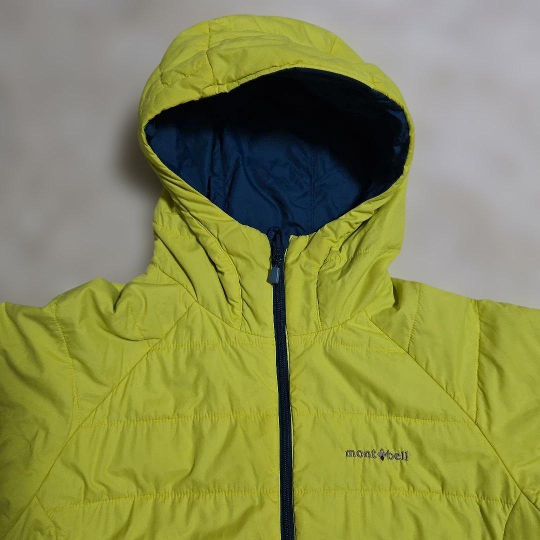 モンベル サーマランド パーカー リバーシブル 中綿 ジャケット L 青×黄