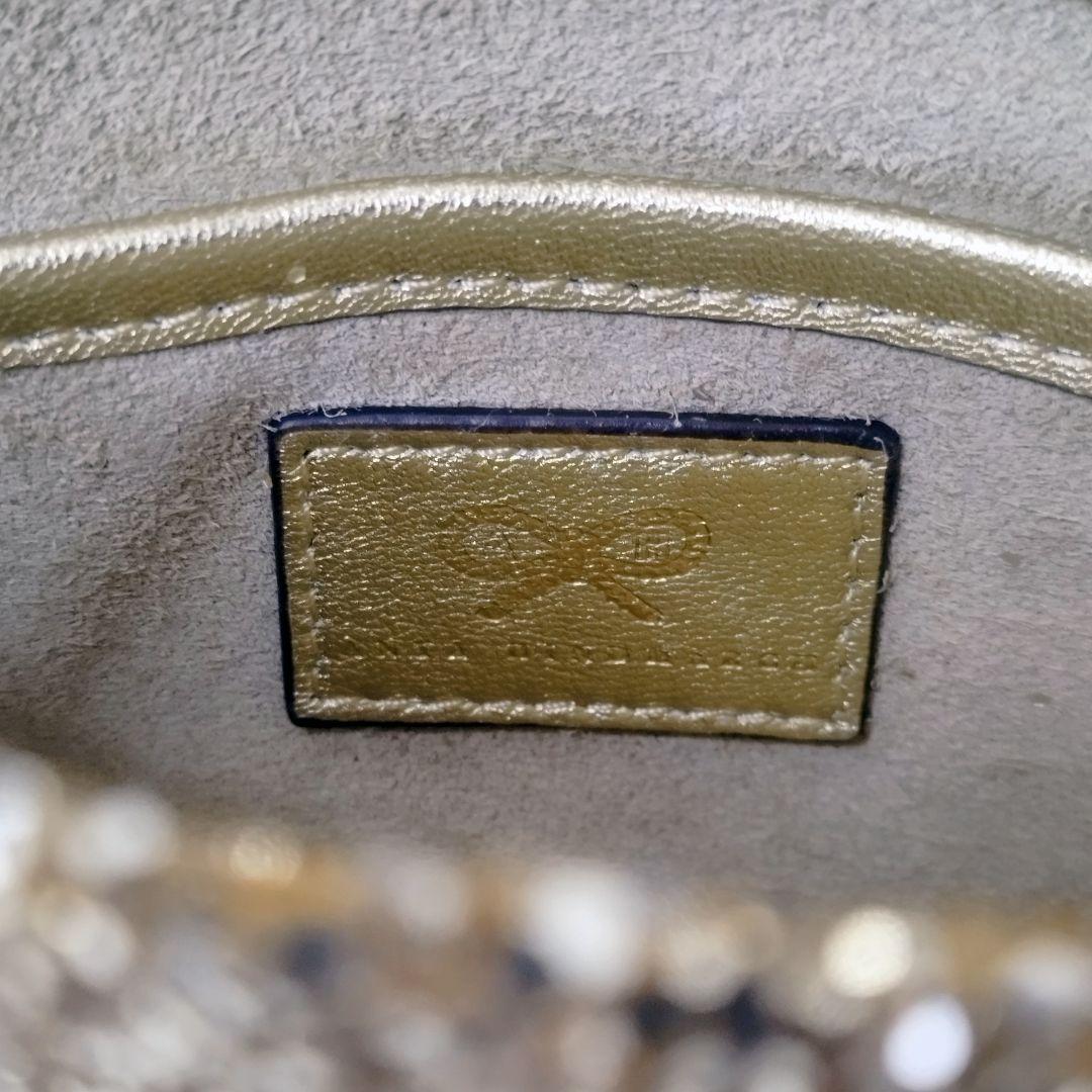 アニヤハインドマーチ　クラッチバッグ　パーティーバッグ　グリッター　金　結婚式