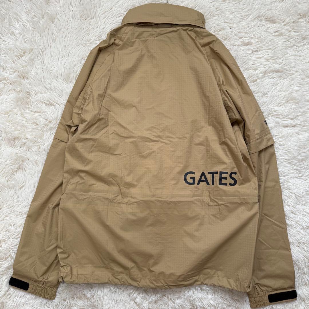 【新品】パーリーゲイツ 撥水レインジャケット ベージュ東レ素材 袖脱着フード付き