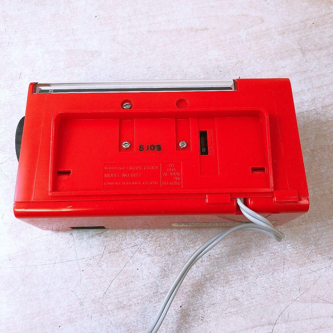 通電OK 昭和レトロ パタパタ時計 Sankyo ザックス DT-612 中古品