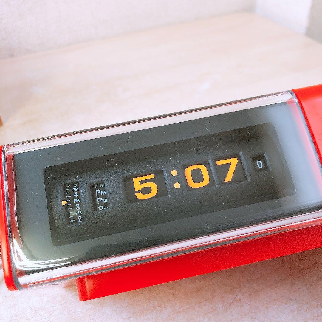 通電OK 昭和レトロ パタパタ時計 Sankyo ザックス DT-612 中古品