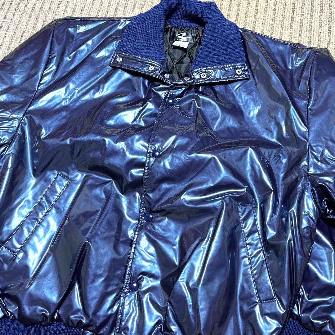 REWARD 高校野球部 グランドコート グラコン ジャンパー 紺 光沢