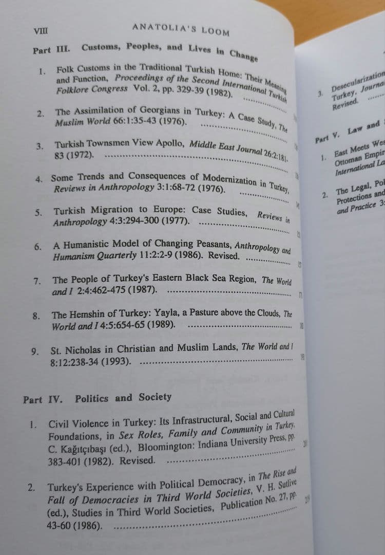 洋書　Anatolia's Loom トルコ文化・社会・政治・法研究