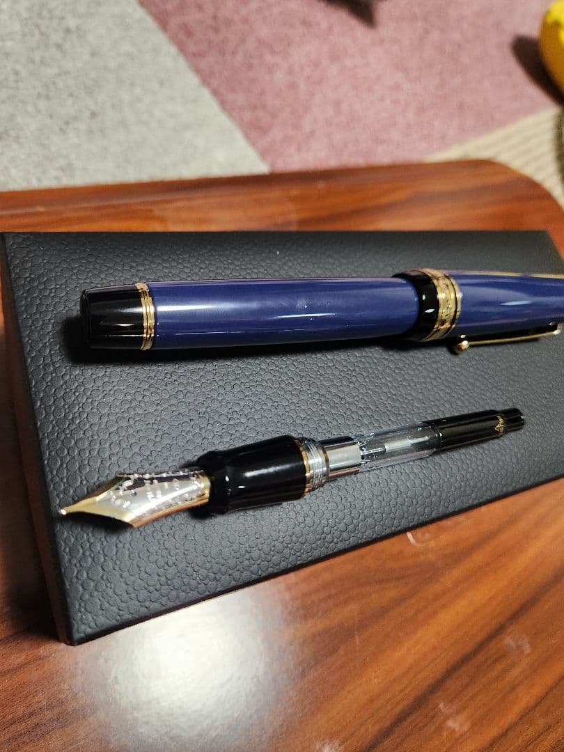 パイロット　PILOT　カスタム漆　B　太字　紺青　30号ニブ　万年筆