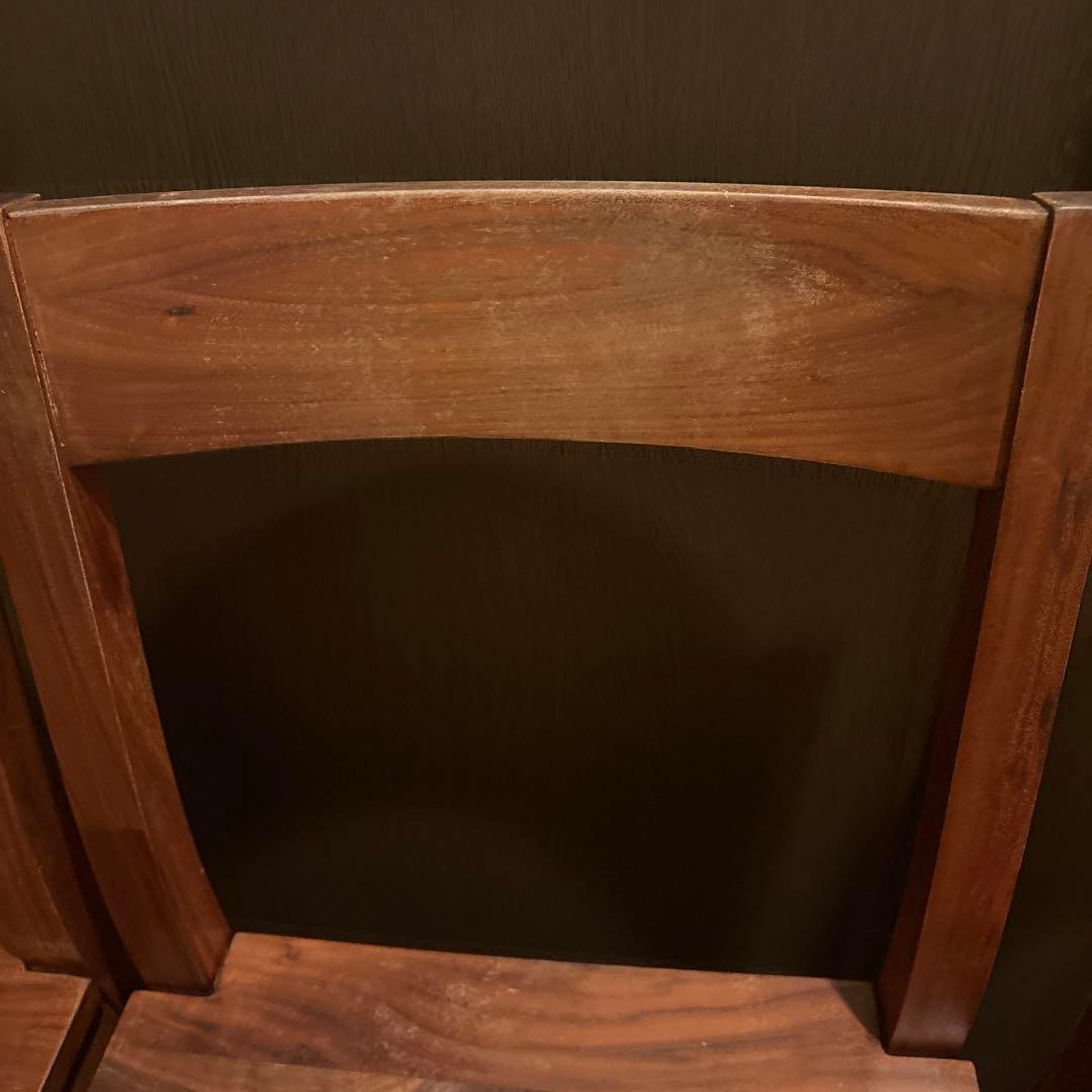 無印良品　木製ダイニングチェア 4脚セット ブラウン　ウォールナット