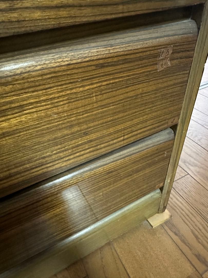 ブラウンストライプチェスト タンス　箪笥