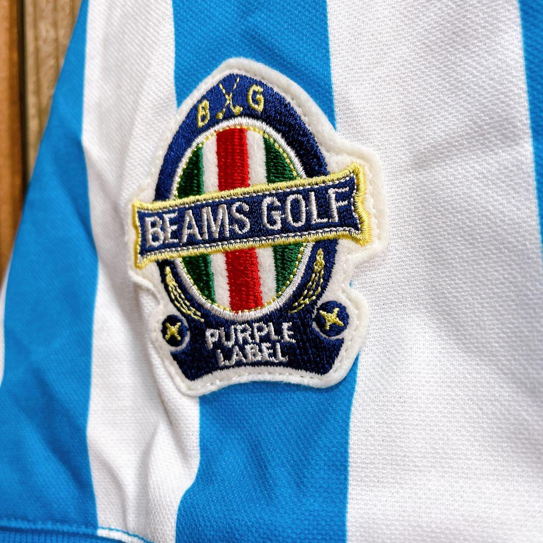 BEAMSGOLF PURPLE LABEL タラッティ ストライプ ポロシャツ