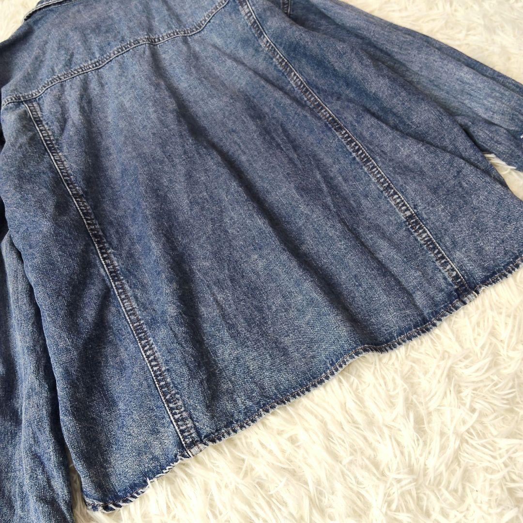 948 ジャスグリッティー クロップドデニムシャツ トップス シャツ 長袖