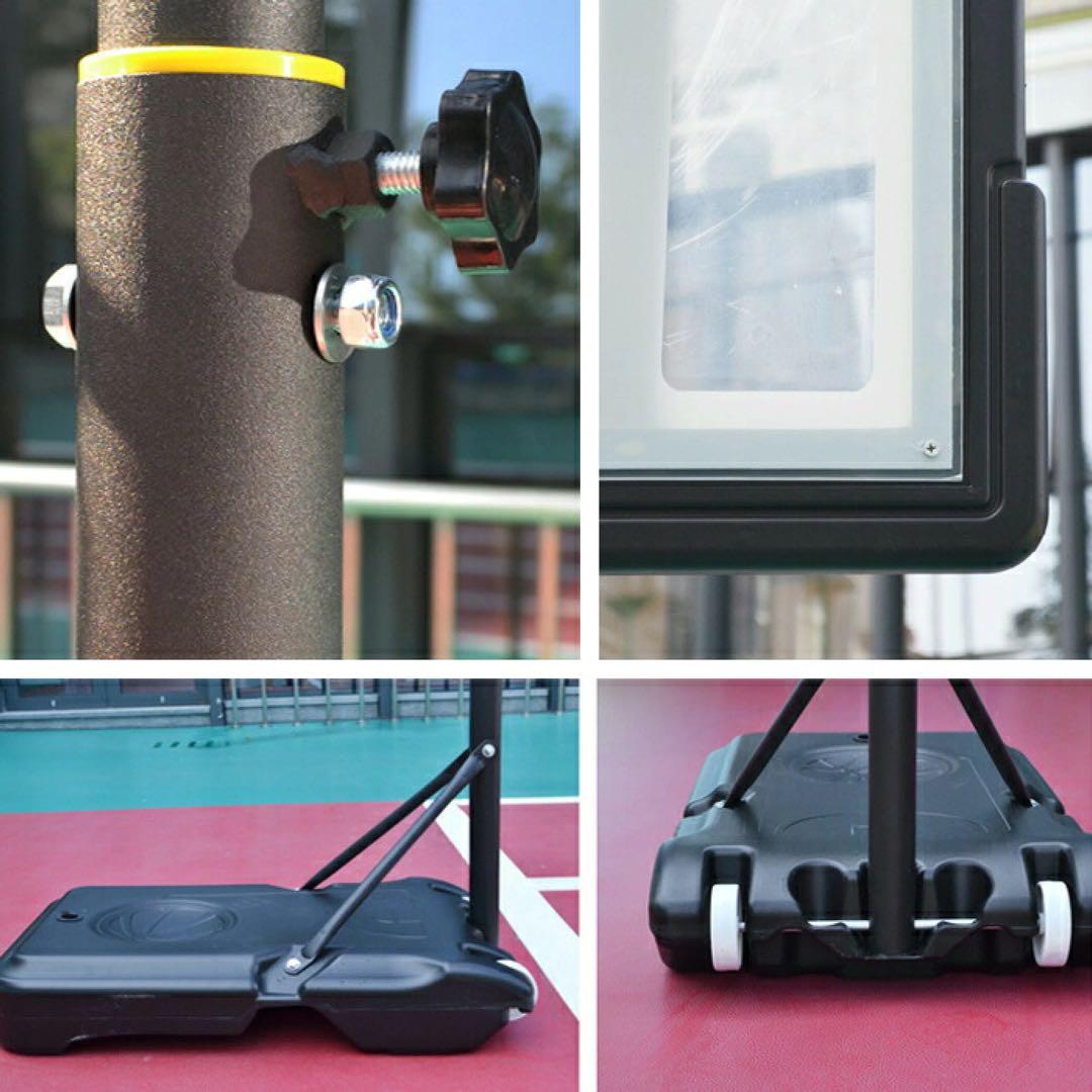 バスケットゴール 屋内外兼用 高さ5段階 160cm〜210cm 移動式