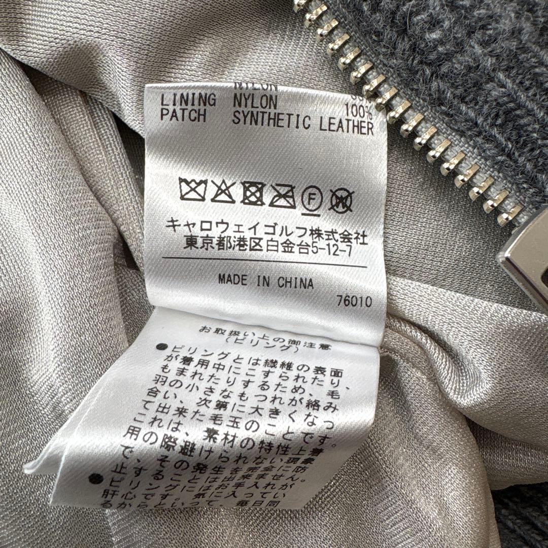 キャロウェイ Callaway メンズ ニットアウター フルジップ　グレー　L