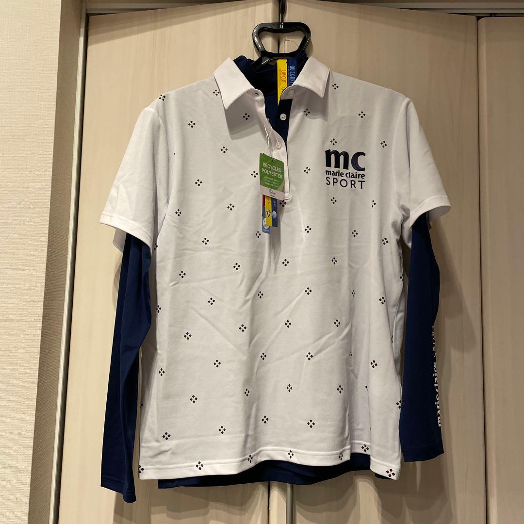 ゴルフ5L marie claire 白ポロシャツアンダーシャツセットアイテム
