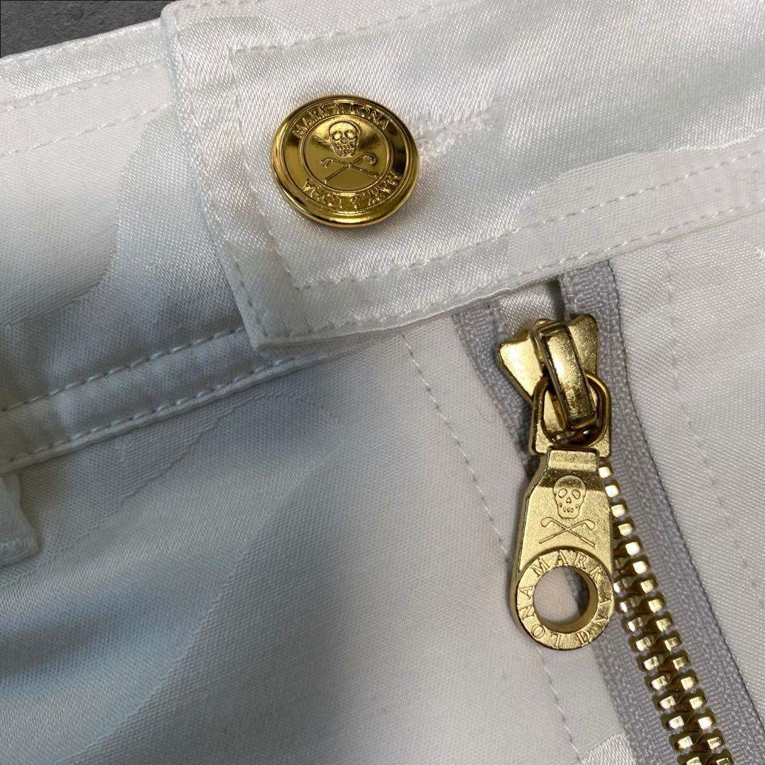 MARK&LONA フロントジップ　カモフラ柄　スカート　S