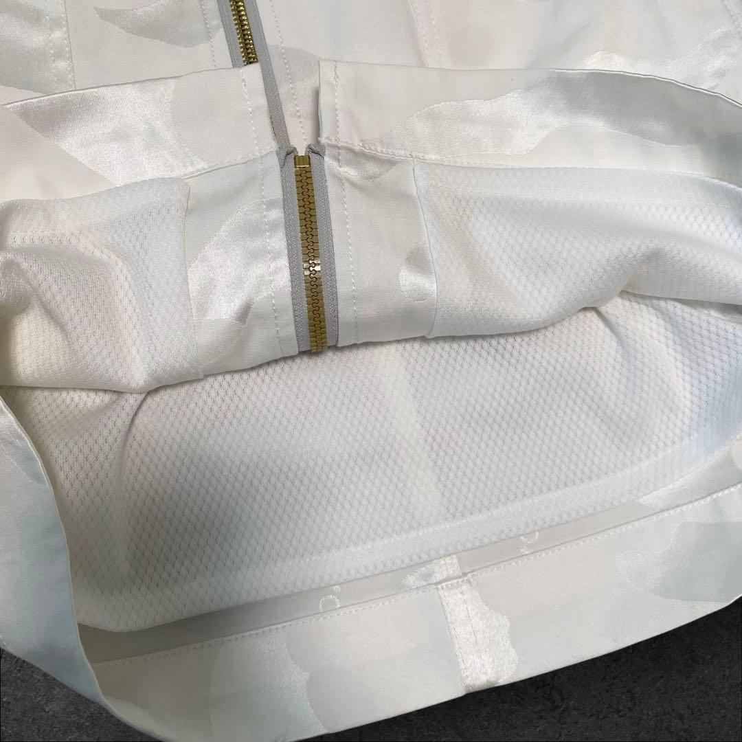 MARK&LONA フロントジップ　カモフラ柄　スカート　S